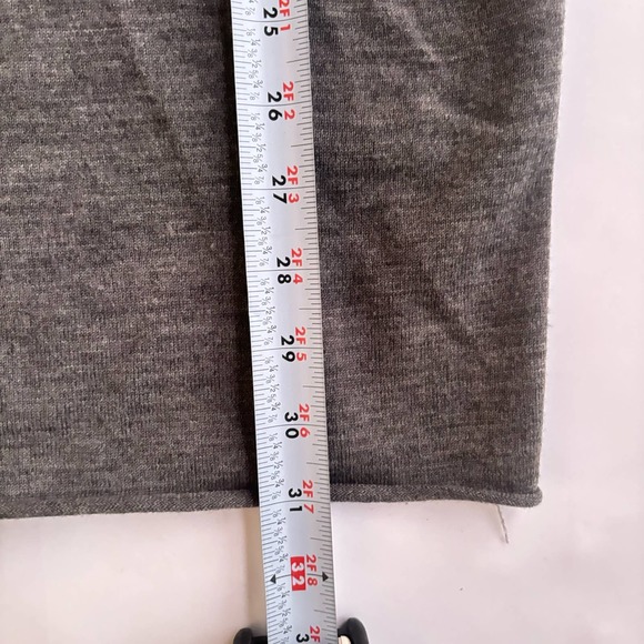 ZADIG & VOLTAIRE GRAY MERINO WOOL TUNIC SWEATER SIDE POCKETS WOMEN SIZE SMALL - Picture 8 of 12